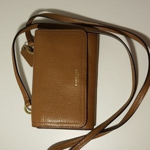 Coach mini crossbody pouch (camel)